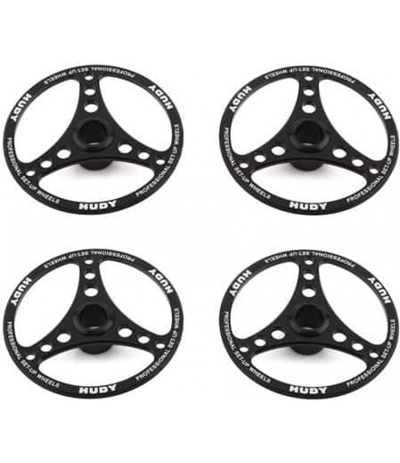 Hudy 1/8 On-Road Aluminum Set-Up Wheel (4)