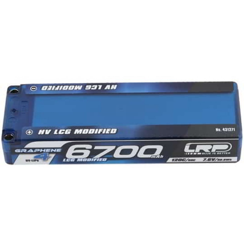 LRP 2S 120C LCG Graphene-4 HV LiPo Battery (7.6V/6700mAh) w/5mm Connectors (ROAR/EFRA Approved)