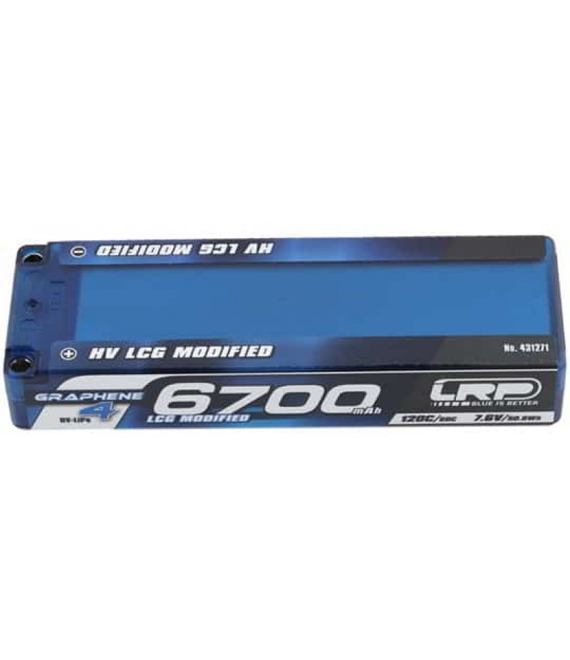 LRP 2S 120C LCG Graphene-4 HV LiPo Battery (7.6V/6700mAh) w/5mm Connectors (ROAR/EFRA Approved)