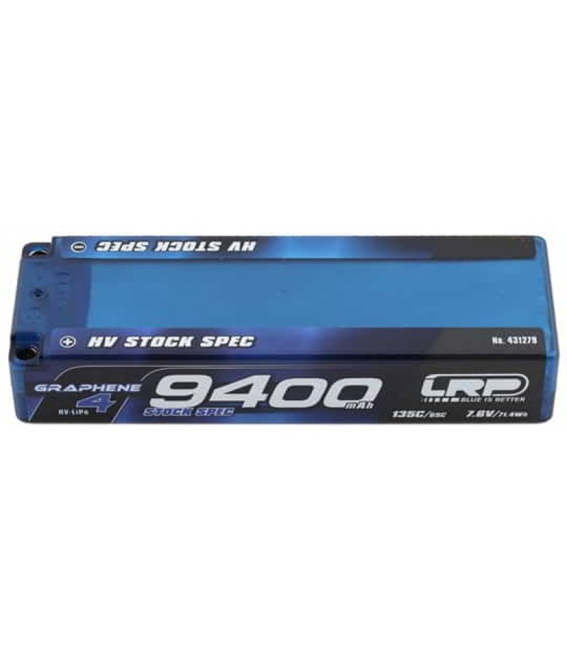 LRP 2S 135C Graphene-4 HV LiPo Battery (7.6V/9400mAh) w/5mm Connectors (ROAR/EFRA Approved)