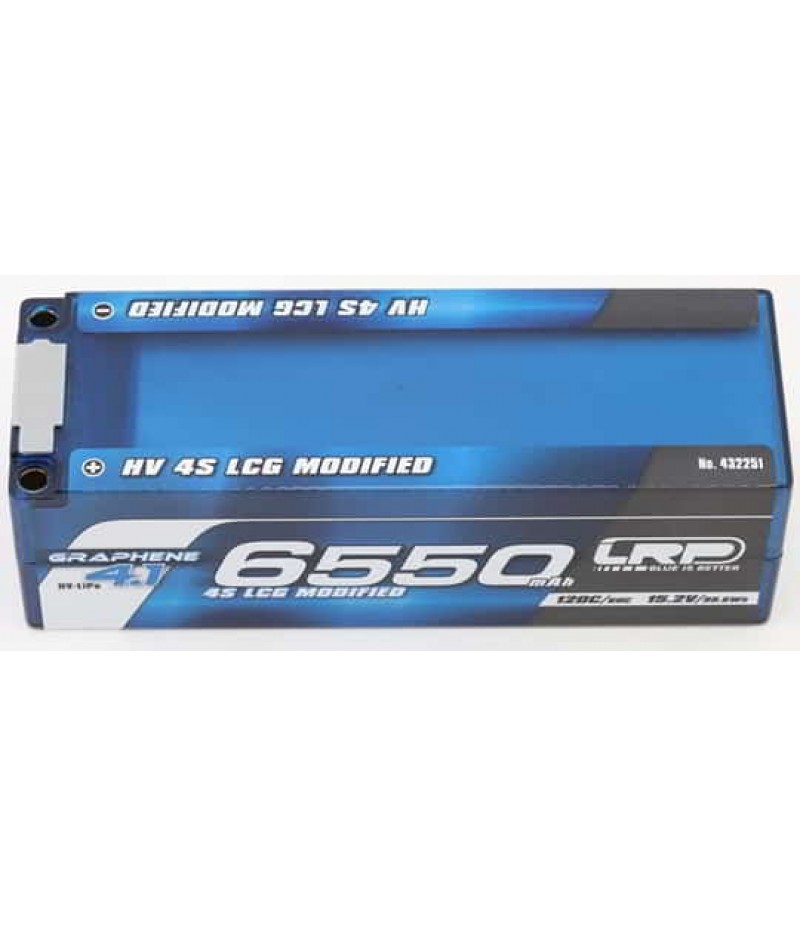 LRP 4S 60C Graphene HV LCG LiPo Battery (15.2V/6550mAh) w/5mm Connector (EFRA Approved)