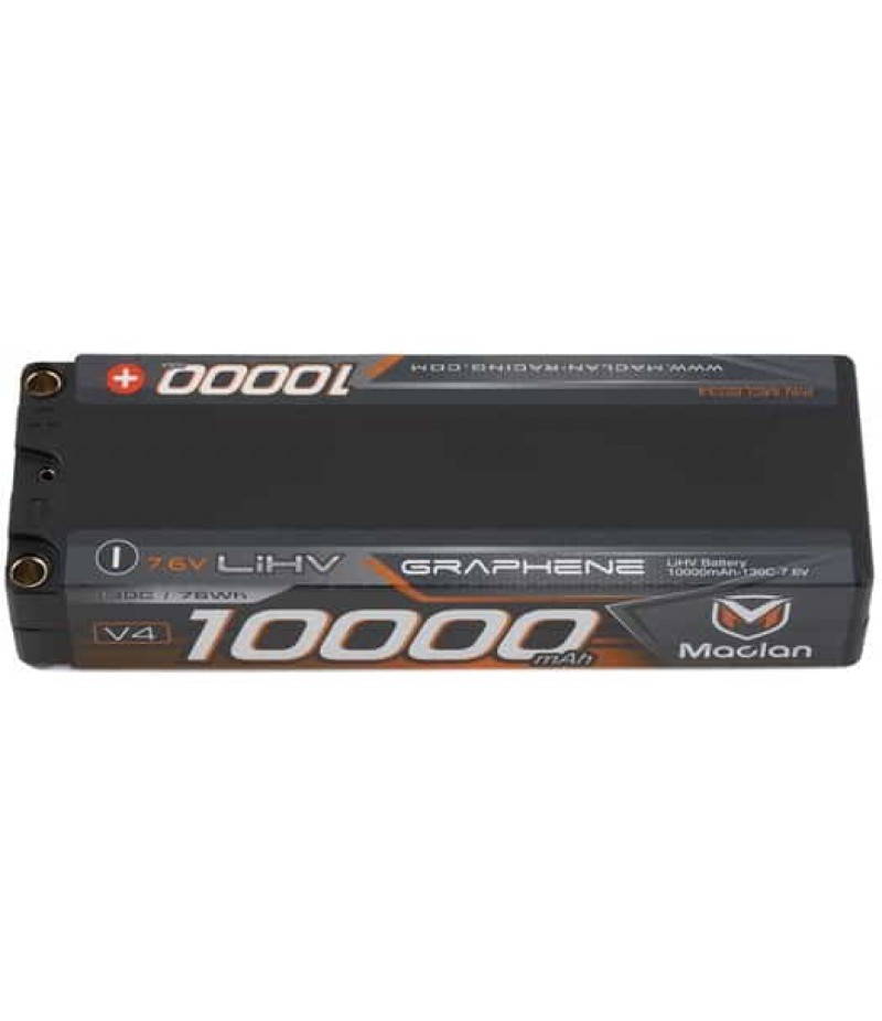 Maclan HV Graphene V4 2S LiPo Battery w/5mm Bullets (7.6V/10,000mAh)