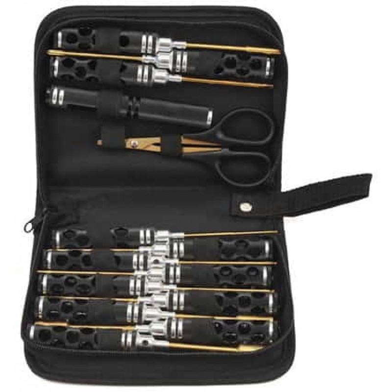 Maxline R/C Products 14 Piece Honeycomb Tool Set w/Case (Black)