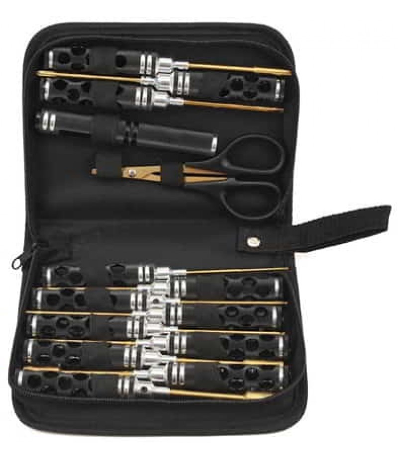 Maxline R/C Products 14 Piece Honeycomb Tool Set w/Case (Black)