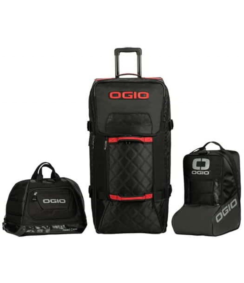 Ogio Rig T3 Pit Bag (Black/Red) w/Helmet & Boot Bag