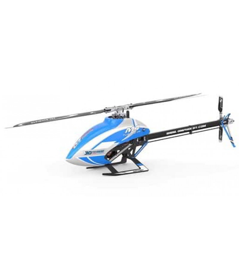 OMPHobby M4 Electric 380 Helicopter Kit (Blue) w/Motor