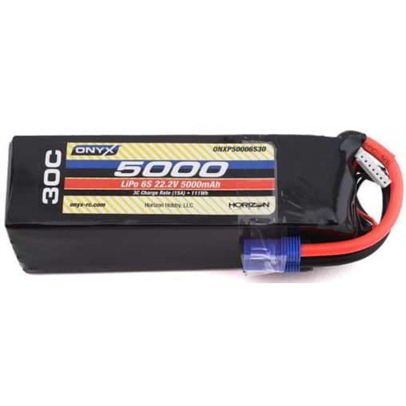 Onyx 5000mAh 6S 22.2V 30C LiPo EC5 Battery ONXP50006S30