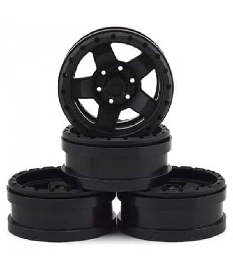 Pit Bull Tires 1.9 Raceline Combat Alum Wheels Blk (4) PBTPBW19CMBB