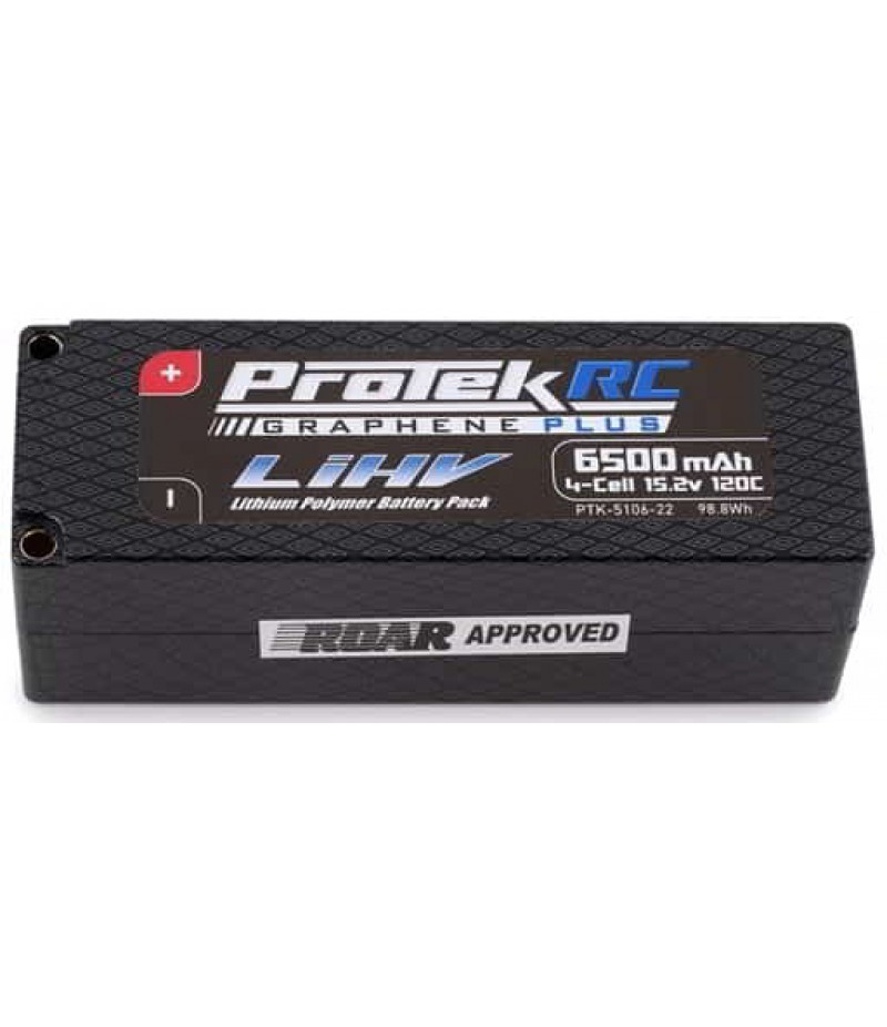 ProTek RC 4S 120C Low IR Si-Graphene + HV LiPo Battery (15.2V/6500mAh) w/5mm Connector (ROAR Approved)