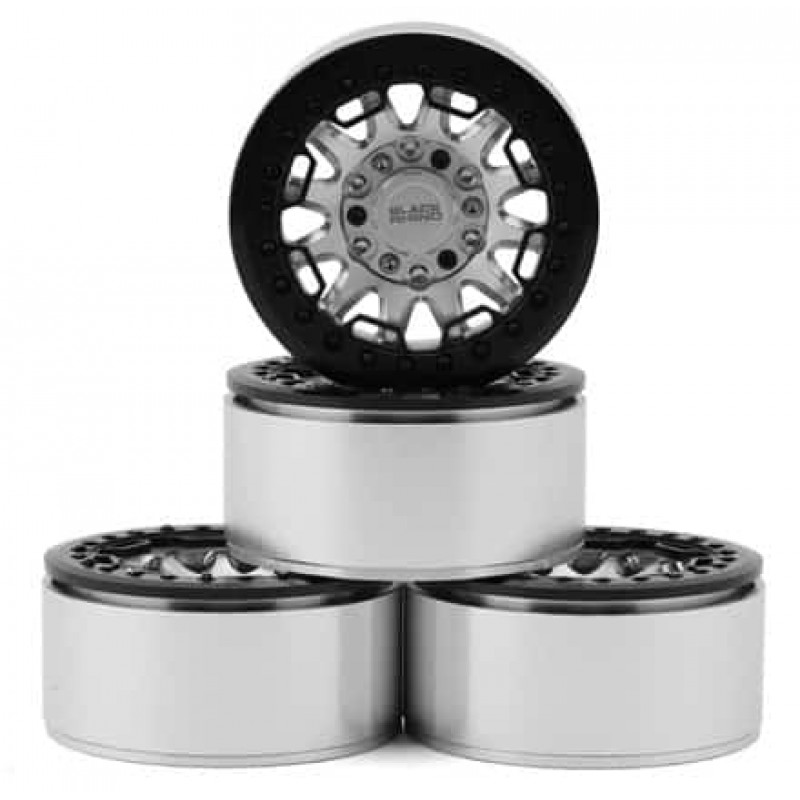 RC4WD Black Rhino Ouray 1.9" Aluminum Beadlock Wheels (Silver/Black) (4)