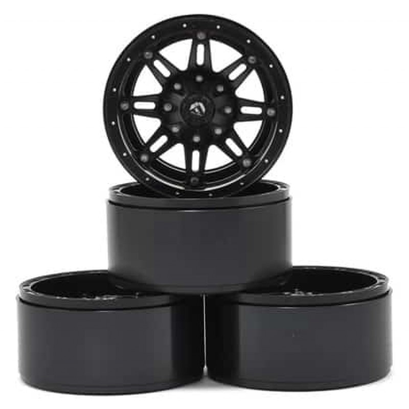 RC4WD Fuel Offroad Hostage 2.2 Aluminum Beadlock Rock Crawler Wheel (4) (Black)