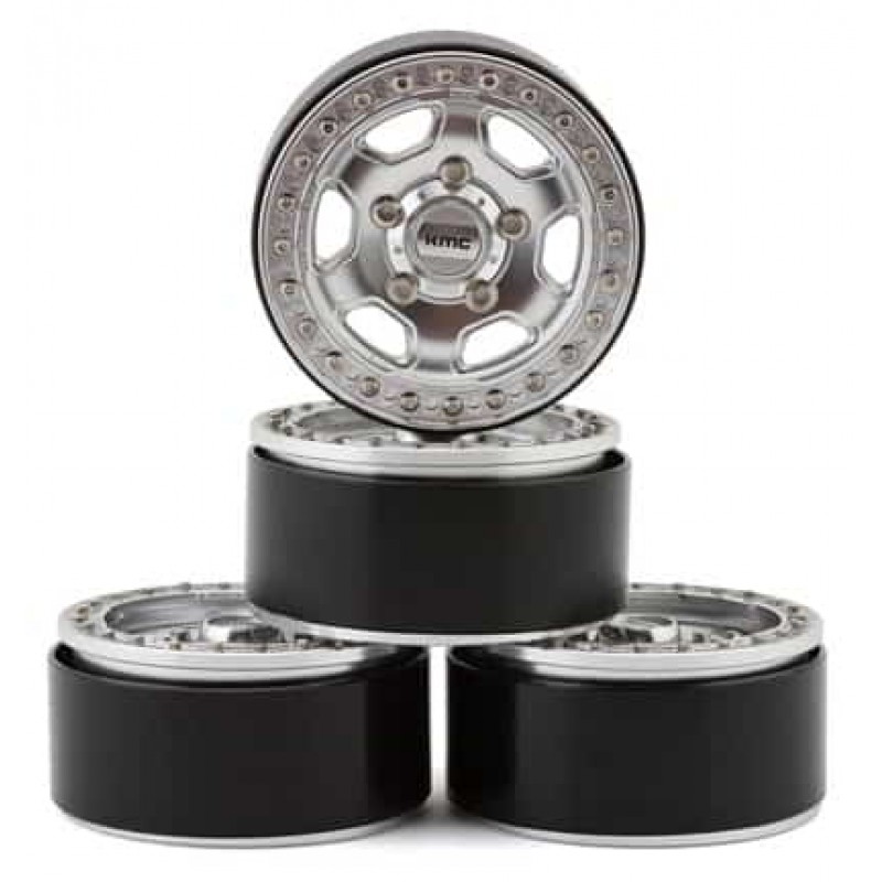 RC4WD KMC 1.7" Hex Rock Crawler Beadlock Wheels (Silver) (4)