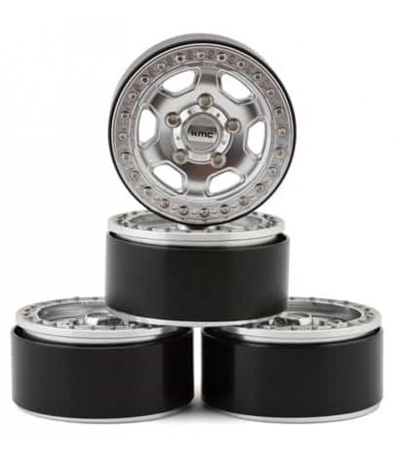 RC4WD KMC 1.7" Hex Rock Crawler Beadlock Wheels (Silver) (4)