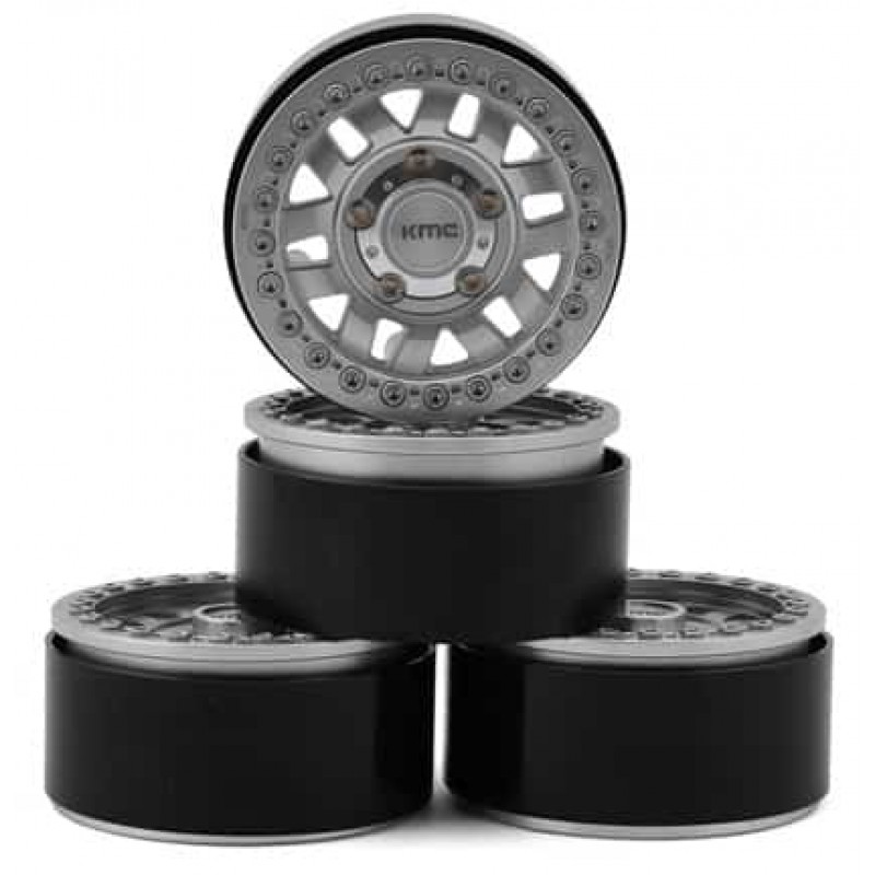 RC4WD KMC Machete 1.7" Aluminum Beadlock Rock Crawler Wheels (Silver) (4)