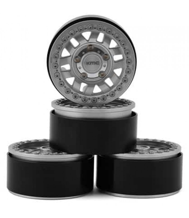 RC4WD KMC Machete 1.7" Aluminum Beadlock Rock Crawler Wheels (Silver) (4)