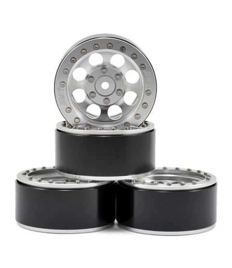 RC4WD M/T Classic Lock 1.9" Aluminum Beadlock Crawler Wheel (4) (Silver)