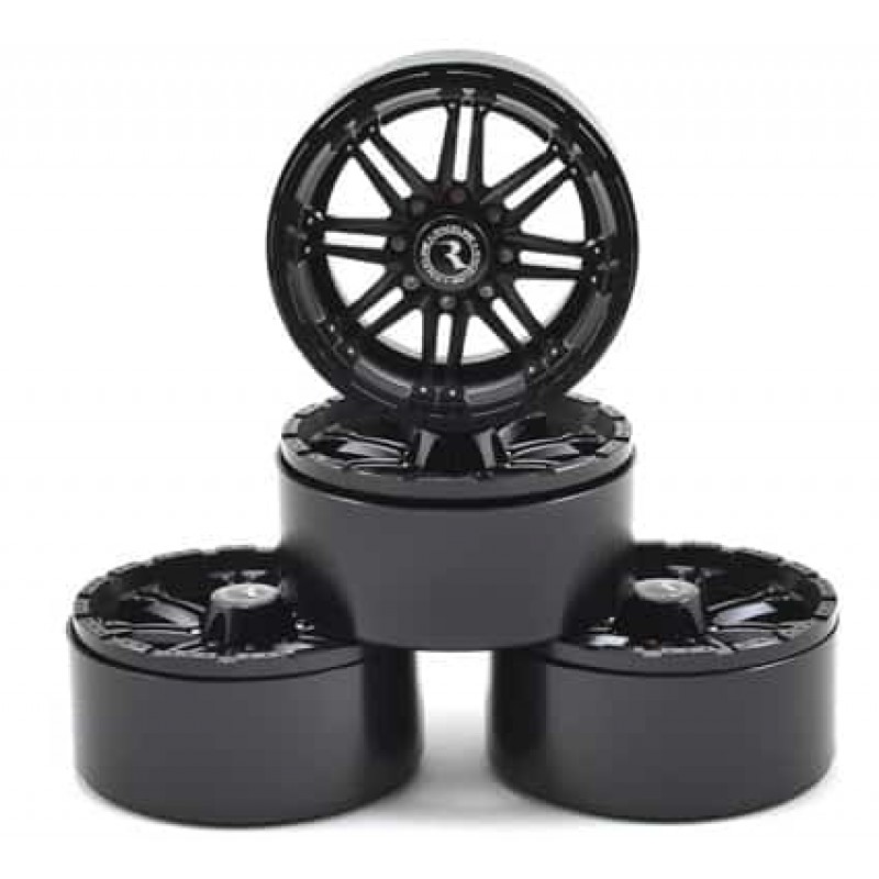 RC4WD Raceline Octane 2.2" Aluminum Beadlock Crawler Wheels (4) (Black)