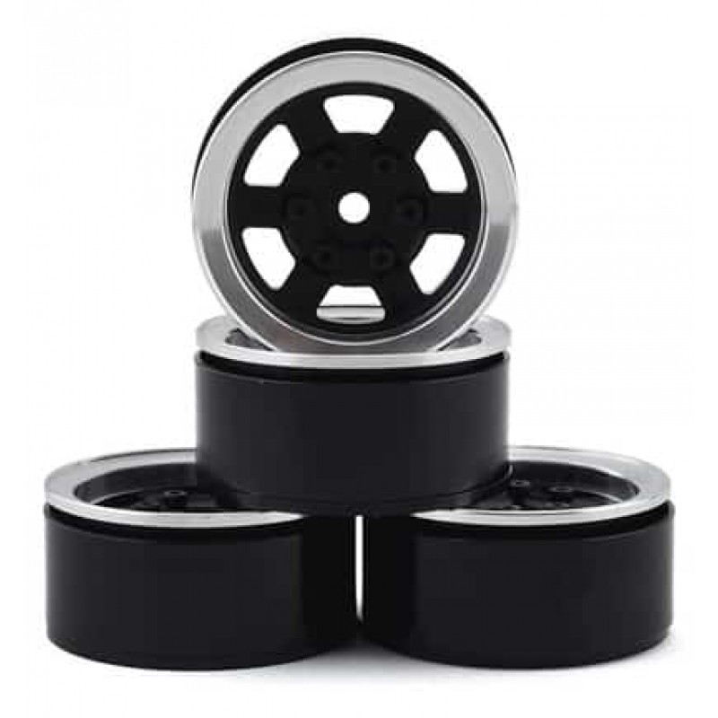 RC4WD Six-Spoke 1.55" Internal Beadlock Wheels - Black RC4VV-VC0806