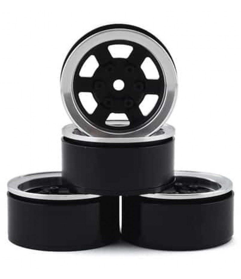 RC4WD Six-Spoke 1.55" Internal Beadlock Wheels - Black RC4VV-VC0806