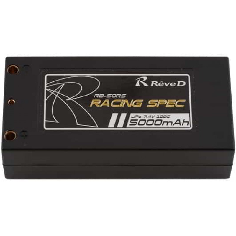 Reve D 2S 100C LiPo Battery (7.4V/5000mAh) w/4mm Bullets