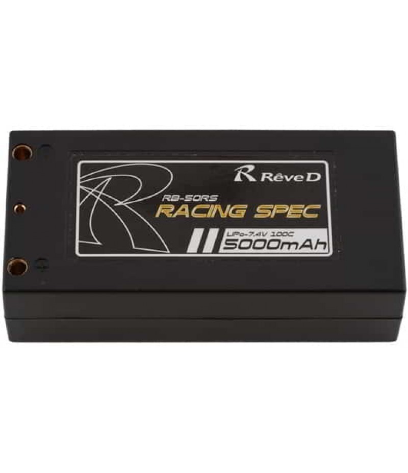 Reve D 2S 100C LiPo Battery (7.4V/5000mAh) w/4mm Bullets