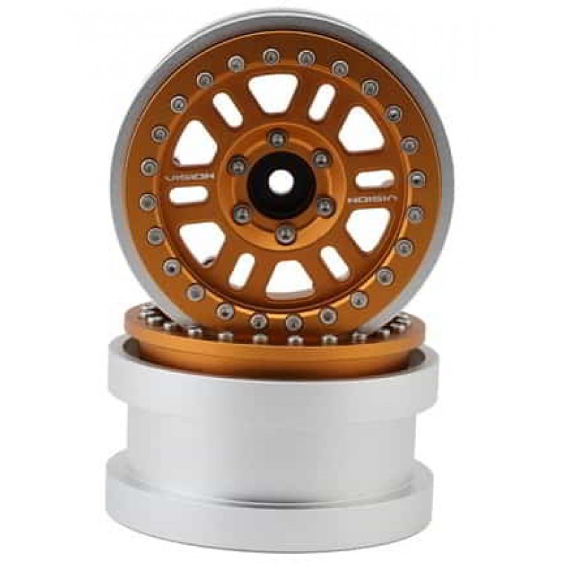 Shift RCs Vision 398 Manx 2.9" Beadlock Crawler Wheels (Bronze) (2)