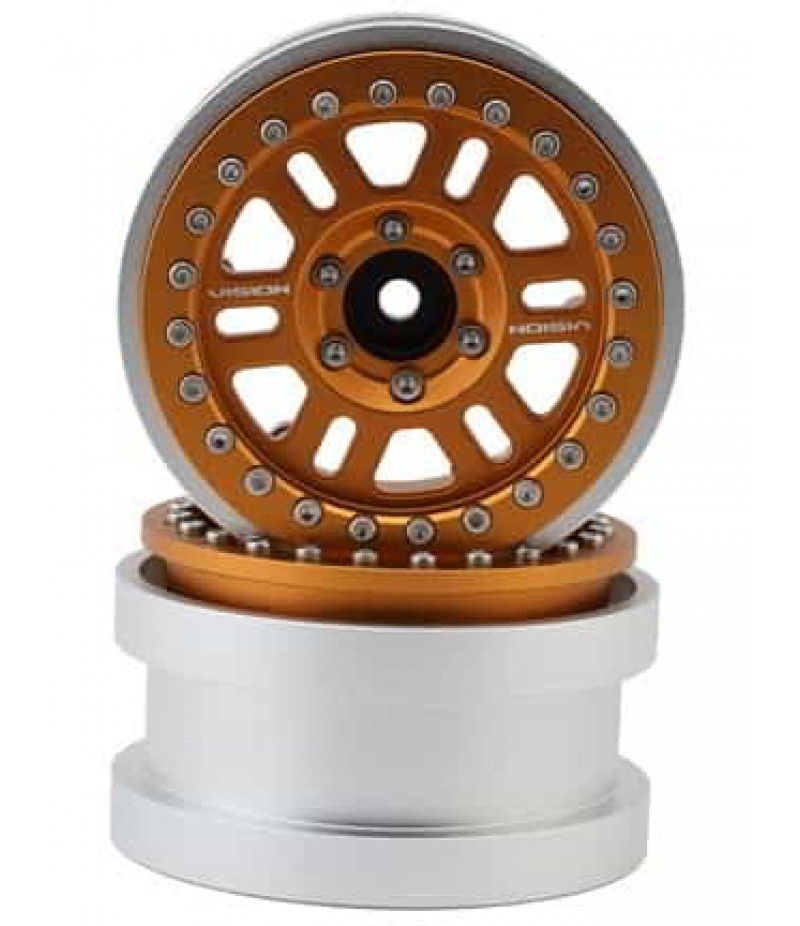 Shift RCs Vision 398 Manx 2.9" Beadlock Crawler Wheels (Bronze) (2)