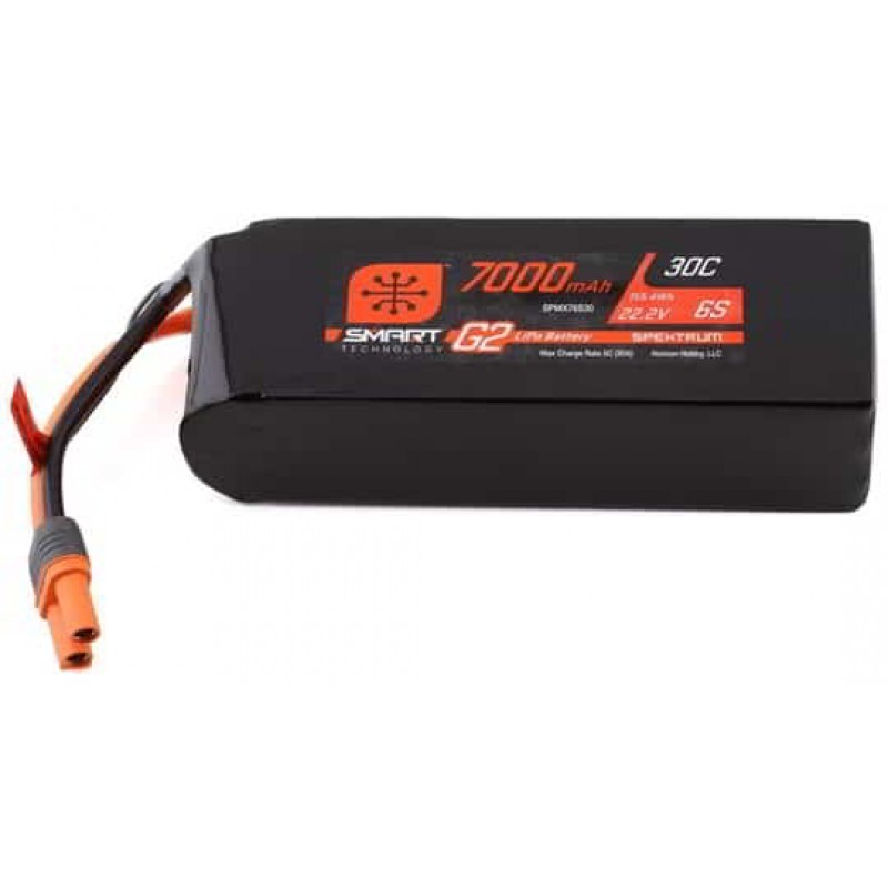 Spektrum 22.2V 7000mAh 6S 30C Smart LiPo G2 for IC5 SPMX76S30