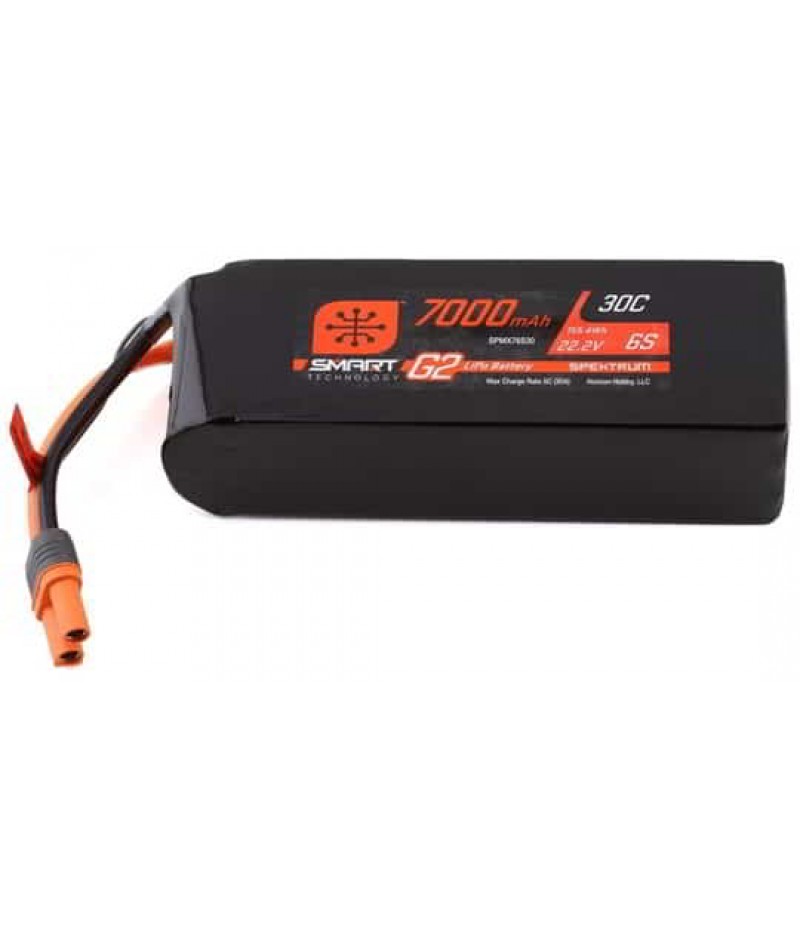 Spektrum 22.2V 7000mAh 6S 30C Smart LiPo G2 for IC5 SPMX76S30