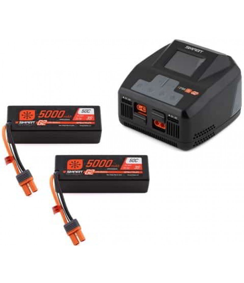 Spektrum RC Smart G2 PowerStage 6S Bundle w/Two 3S Smart LiPo Batteries (5000mAh)