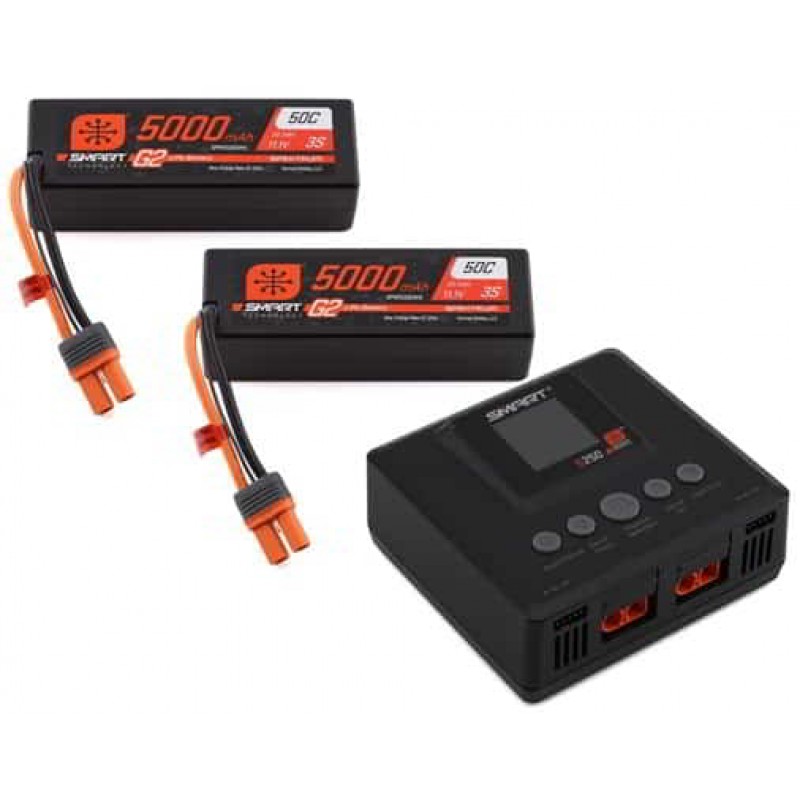 Spektrum RC Smart PowerStage 6S Surface Bundle w/2 Smart G2 3S 50C LiPo Battery (5000mAh) (IC5)