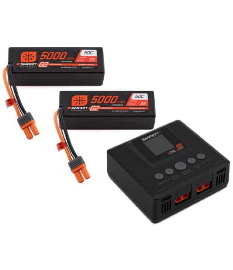 Spektrum RC Smart PowerStage 6S Surface Bundle w/2 Smart G2 3S 50C LiPo Battery (5000mAh) (IC5)