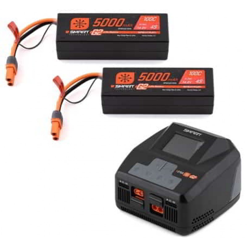 Spektrum RC Smart PowerStage 8S Surface Bundle w/2 Smart G2 4S 100C LiPo Battery (5000mAh) (IC5)