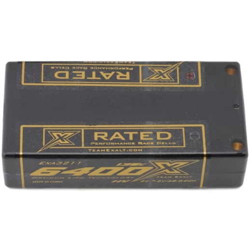 Team Exalt "X-Rated" HVX Shorty 2S 135C Lipo Battery (7.6V/6400mAh) w/5mm Connectors (ROAR Approved)