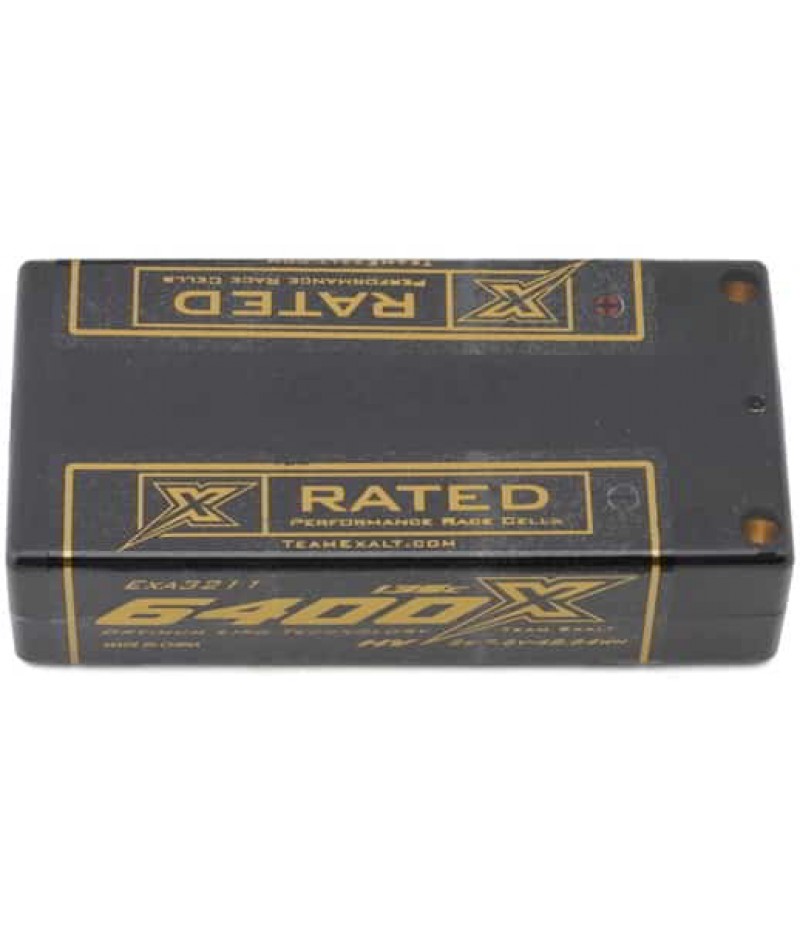 Team Exalt "X-Rated" HVX Shorty 2S 135C Lipo Battery (7.6V/6400mAh) w/5mm Connectors (ROAR Approved)