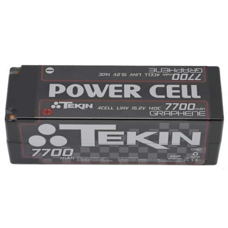 Tekin Power Cell 4S HV 140C LiPo Battery (15.2V/7700mAh) w/5mm Bullets