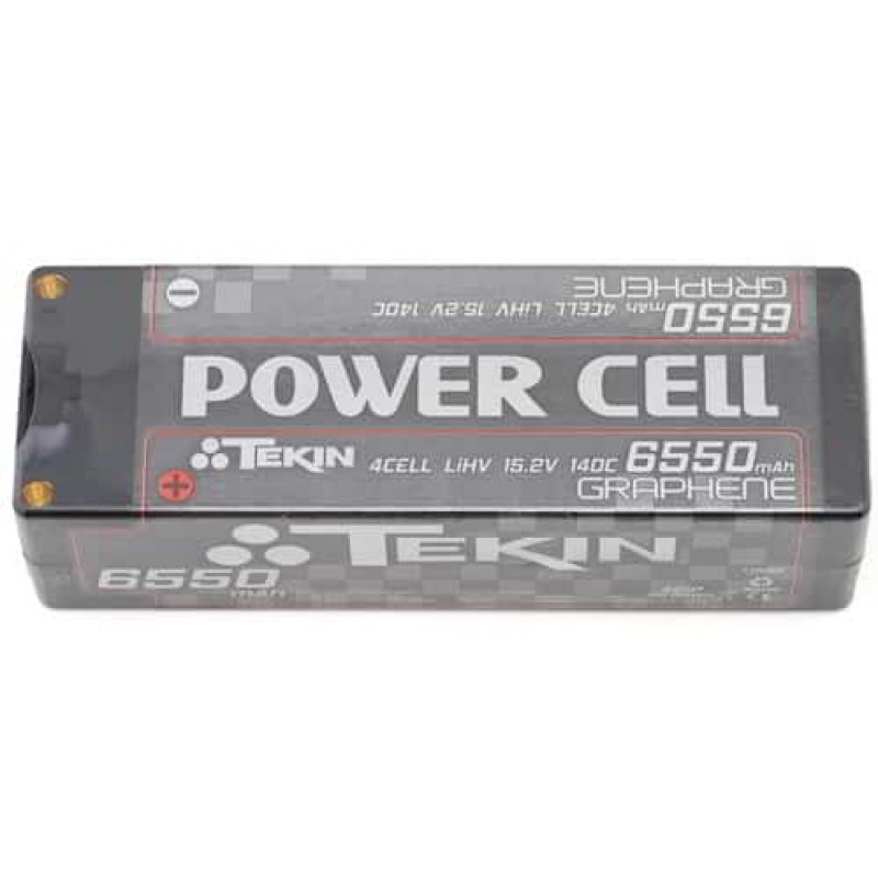 Tekin Power Cell 4S HV LCG LiHV Battery 140C (15.2V/6550mAh) w/5mm Bullets