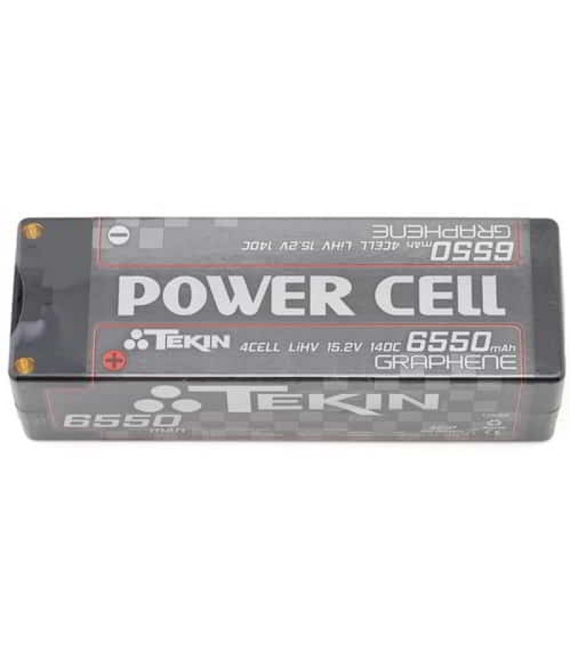 Tekin Power Cell 4S HV LCG LiHV Battery 140C (15.2V/6550mAh) w/5mm Bullets