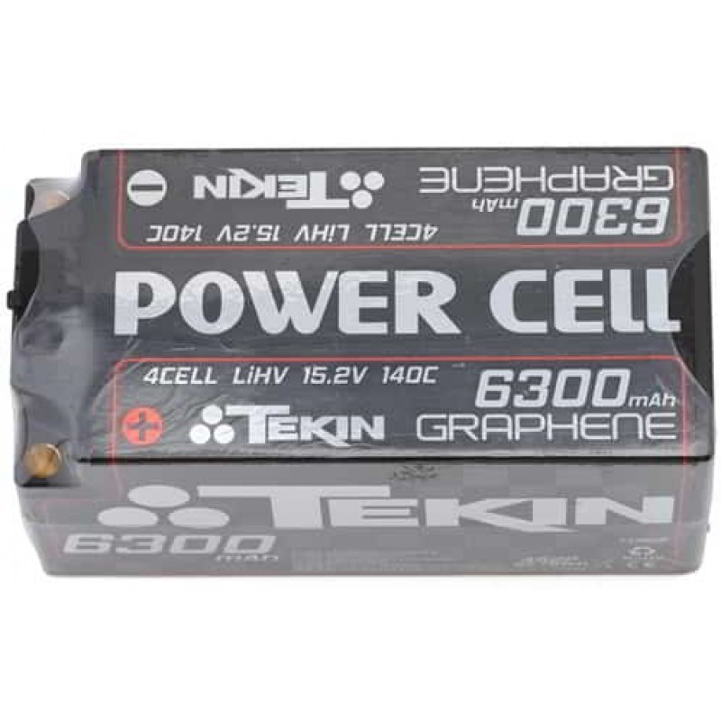 Tekin Power Cell 4S Shorty LiHV Battery 140C (15.2V/6300mAh) w/5mm Bullets