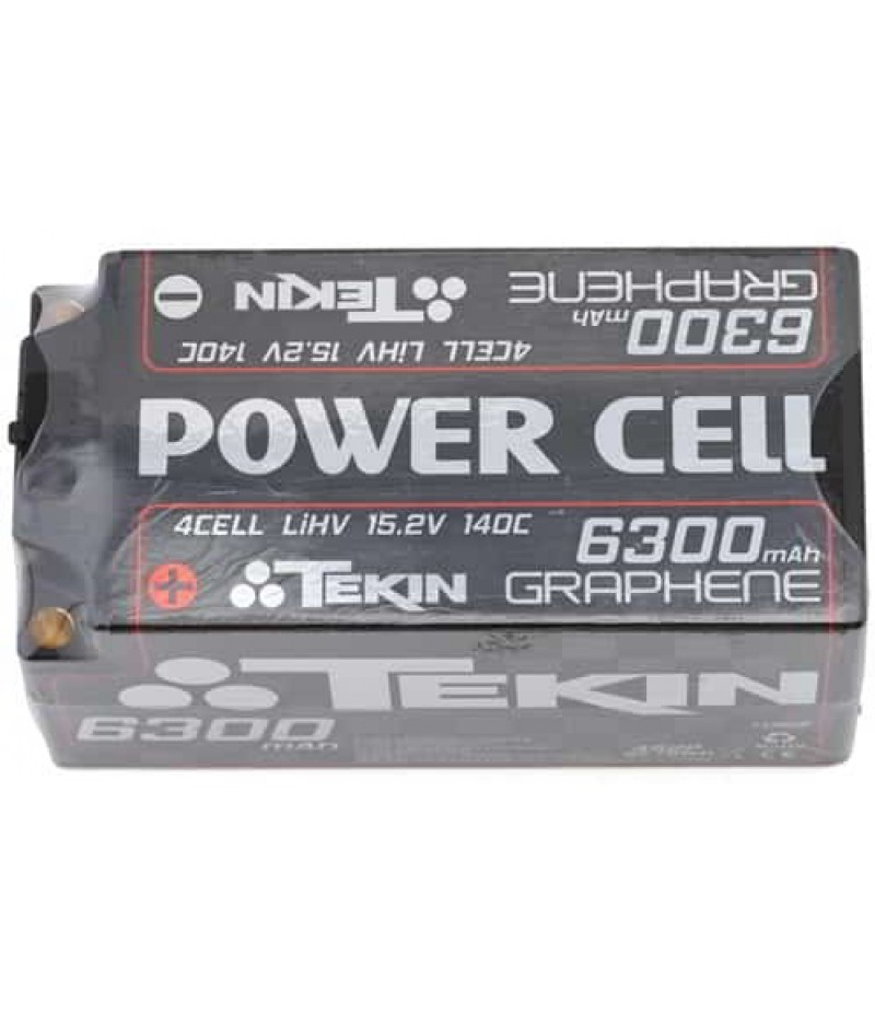 Tekin Power Cell 4S Shorty LiHV Battery 140C (15.2V/6300mAh) w/5mm Bullets