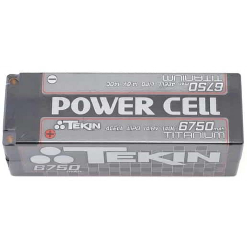 Tekin Titanium Power Cell 4S Brick LiPo Battery 140C (14.8V/6750mAh) w/5mm Bullets