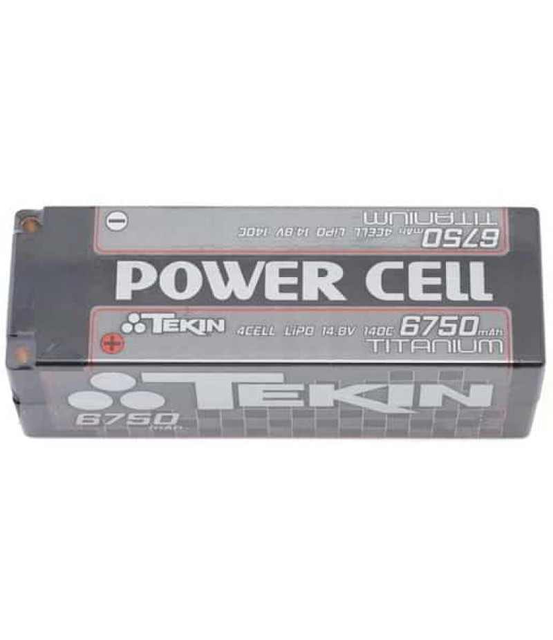 Tekin Titanium Power Cell 4S Brick LiPo Battery 140C (14.8V/6750mAh) w/5mm Bullets