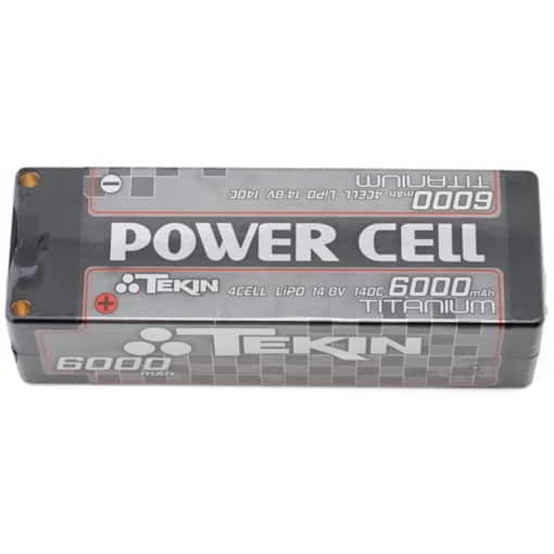 Tekin Titanium Power Cell 4S LCG Brick LiPo Battery 140C (14.8V/6000mAh) w/5mm Bullets