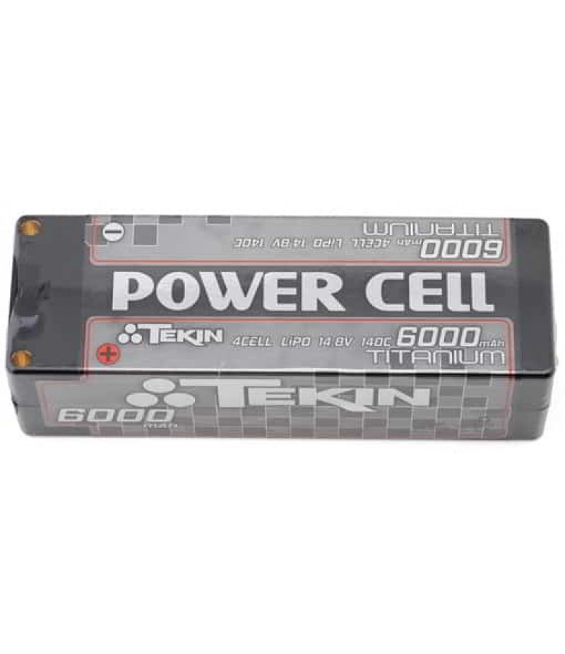 Tekin Titanium Power Cell 4S LCG Brick LiPo Battery 140C (14.8V/6000mAh) w/5mm Bullets