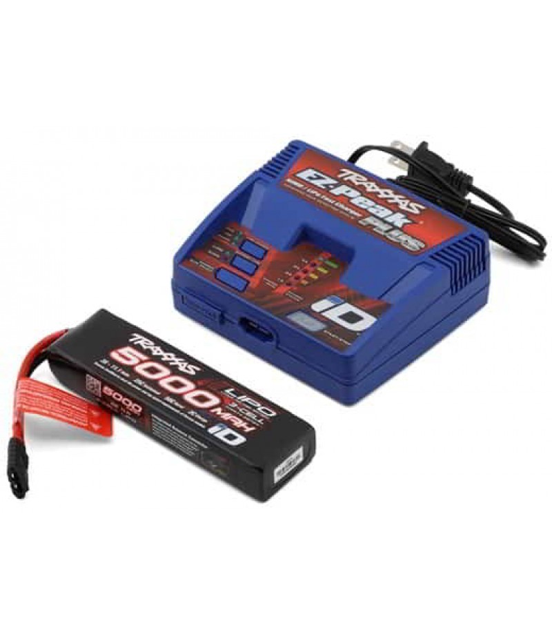 Traxxas 3S 25C LiPo Battery (11.1V/5000mAh) Completer Pack w/Traxxas ID EZ-Peak Charger