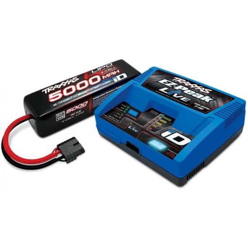 Traxxas 4S 5000mAh 14.8V iD LiPo Battery/Charger Completer Pack TRA2996X