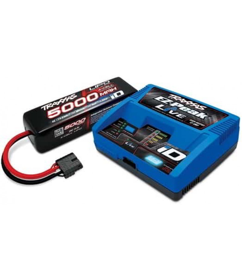 Traxxas 4S 5000mAh 14.8V iD LiPo Battery/Charger Completer Pack TRA2996X