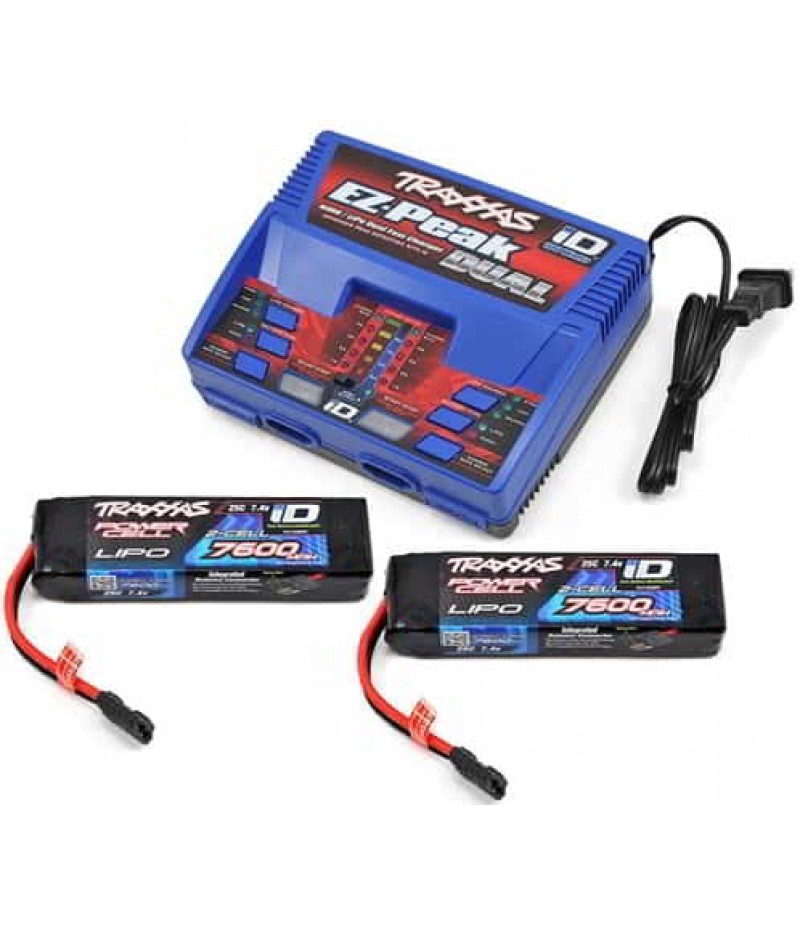 Traxxas 7600mAh 7.4V 2S 25C Battery and Charger Combo TRA2991