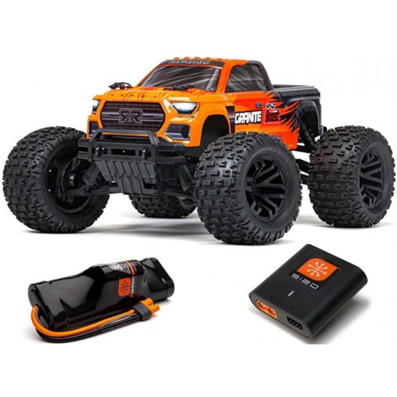 Arrma Granite 4X2 BOOST 1/10 Electric RTR Monster Truck (Orange) w/SLT2 2.4GHz Radio, Battery & Charger