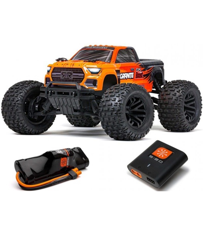 Arrma Granite 4X2 BOOST 1/10 Electric RTR Monster Truck (Orange) w/SLT2 2.4GHz Radio, Battery & Charger